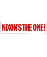 Nixon’s the One vintage original US political campaign bumper sticker 1968 - $266.09 MXN