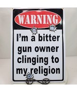 Vintage 1994 Warning Sign ART 16x12 Inch Indoor Outdoor Multicolor - £20.66 GBP