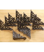 8 Small Shelf Brackets Fleur De Lis Cast Iron Brace Antique Style Corbel... - $691.08 MXN