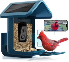 Weatherproof 2K HD Bird Feeder with AI Camera - Ideal for Family Birdwat... - $302.89