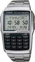 Casio DATA BANK DBC-32D-1A Men&#39;s Digital Watch, Silver, Metal Band, Overseas Mod - £34.64 GBP