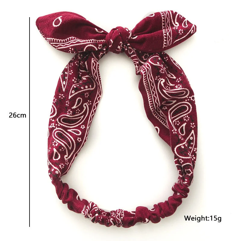Play New Boho Women Soft Solid Print Headbands Vintage Cross Knot Elastic Hairba - £23.53 GBP