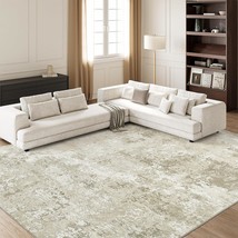 Valenrug Washable Rugs 8X10- Stain Resistant Abstract Modern 8X10, Dining Room - £148.95 GBP