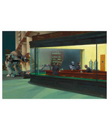 RoboCop Ed Murphy ED-209 Comply Nighthawks Night Diner Giclee Poster 24x... - £70.52 GBP