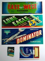 Airplane Labels Dominator Sky Sweep Lone Eagle Airport Planes 1930s-50s ... - $18.53