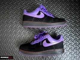 Authenticity Guarantee 
Nike Air Force 1 Sneaker Men&#39;s US 8 Black Purple... - £78.21 GBP