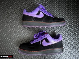 Authenticity Guarantee 
Nike Air Force 1 Sneaker Men&#39;s US 8 Black Purple Oran... - £77.84 GBP