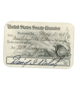 US Senate Gallery ticket 1933 Walsh Putnam vintage political  democratic MA - $456.16 MXN