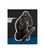 Poodle B black dog rear window wiper wagging tail sticker - $244.35 MXN