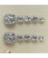 Silver Crystal Chrome Press-On Toenails – Luxe Mirror Finish Pedicure Se... - $22.99