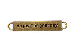 Quote Pendant-Word Pendant-Inspirational Word Charm-Connector-Enjoy the ... - $1.77