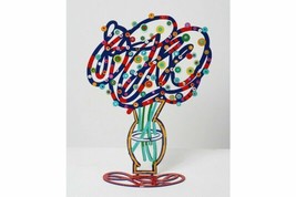 Pop art Metal &quot; Blue bouquet &quot; sculpture hand painted by DAVID GERSTEIN - £73.08 GBP