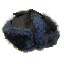 Moschino Vintage Trapper Hat with Faux Fur Lining Black Made in Italy Size Large - £175.85 GBP