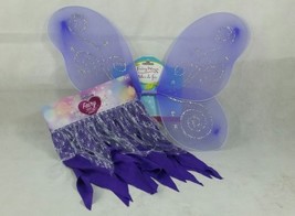 BRAND NEW PURPLE FAIRY WINGS WITH FAIRY SKIRT SET - £11.27 GBP