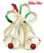 Gerry&#39;s Christmas Bells Brooch, Vintage Holiday Pin - £7.13 GBP