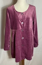 Soft Surroundings Fiona Women’s Size L Chenille Tunic Top Button Front - £18.31 GBP