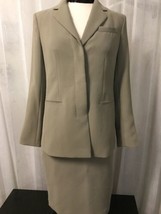 Talbots Women&#39;s Suit Taupe Fully Lined Skirt Suit Size 6 - £38.66 GBP