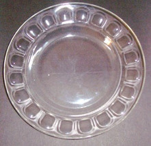 Arcoroc Clear Glass Thumbprint Edge Large Bowl/Dinner Plate - Made In Fr... - £11.00 GBP