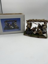 Kurt S. Adler Resin Nativity Set With Stable, 9 Piece Set N0282 NEW - £58.58 GBP