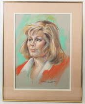 Pastel Framed Drawing of Woman Nancy #2 Signed Gloria Peterson Plemmons - £295.76 GBP