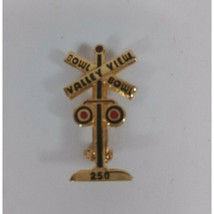 Vintage Valley View Bowl Bowl 250 Railroad Crossing Sign Gold Tone Lapel... - $6.08 CAD