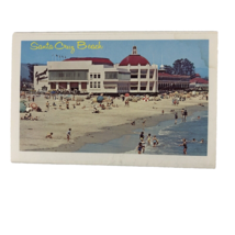 Vintage Santa Cruz Beach Roller Coaster Sky Glider Farris Wheel Postcard... - $5.73
