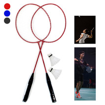 2 Player Badminton Racket Set Team Sports Recreational Carry Bag 5 PC Co... - £21.86 GBP