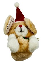 Vintage Russ Berrie Plush Christmas Mouse 255 Polka Dot Ears Korea Santa... - £9.39 GBP