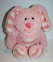 Inter American Products Pink Plush Striped Easter Bunny Rabbit 14&quot; Soft Toy 2017 - £16.19 GBP