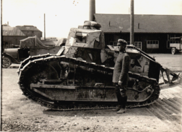 WWI German Soldier Captured French Renault Tank Truck Real Photo Postcard Rppc - £52.82 GBP