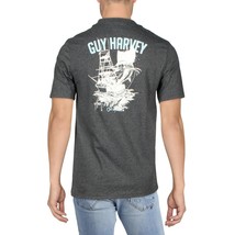 Guy Harvey Mens Graphic Crewneck T-Shirt in Charcoal Heather-Small - £15.79 GBP