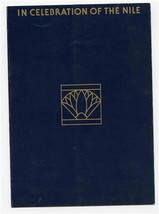 In Celebration of the Nile Washington Plaza Hotel Menu 1978 Washington DC - £22.15 GBP