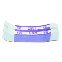 Self Sealing Currency Straps, Money Bands, $2000, Violet 1000 pack - $15.49