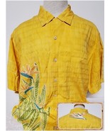 L- Tommy Bahama YELLOW Floral Shirt &quot;Bird of Paradise&quot; VINTAGE - £29.24 GBP