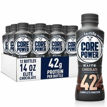 Core Power Elite Chocolate 42g High Protein Milk Shakes, 14 Fl Oz Pack of 12 - £31.56 GBP