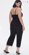 Forever 21 Womens Plus sz 2X Cami Jumpsuit With Rhinestones Black NWT Stretch - £22.43 GBP