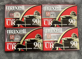 Lot Of 4 Maxell Audio Cassette Tape Normal Bias UR 90minutes/135m - £7.11 GBP