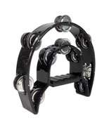 Double Row TAMBOURINE - Metal Jingles Hand Held Percussion Ergonomic Handle - $22.27