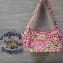 Vera Bradley Pink Floral Purse Bag Tote Single Handle VGC  - £7.86 GBP