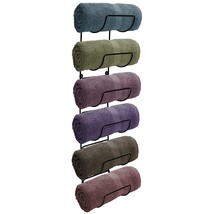 Sorbus Towel-Rack Holder - Wall Mounted Storage Organizer for Linens (Bl... - $45.99