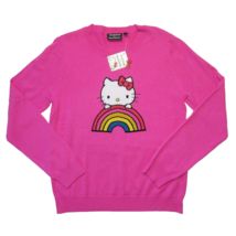 NWT ModCloth x Hello Kitty Catch a Rainbow Pink Knit Sweater Pullover M - £48.79 GBP