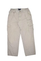 5.11 Tactical Series Work Pants Mens 34x28 Khaki Canvas Elastic Waist 74251 - £21.79 GBP