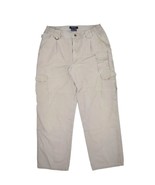 5.11 Tactical Series Work Pants Mens 34x28 Khaki Canvas Elastic Waist 74251 - £21.14 GBP