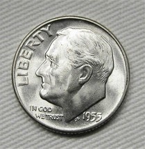 1955-S Roosevelt Dime Nfb Gem++ Unc Coin AD839 - £18.96 GBP