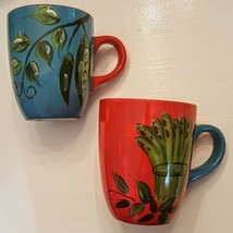 Cracker Barrel Fresh Picked Coffee Mug LOT 18 oz Cup Red Blue Green Vege... - £15.80 GBP