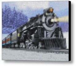 Lionel Train Polar Express Lego Brick Framed Mosaic Limited Edition Art Print - £15.43 GBP