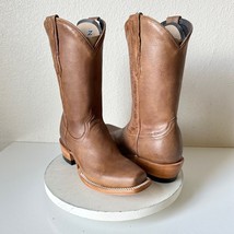 Lane Capitan TULSA Mens Brown Cowboy Boots 9D Western Genuine Leather Cu... - $123.75