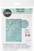 Sizzix Textured Impressions Embossing Folder Katelyn Lizardi Winter Snowflakes - £24.57 GBP