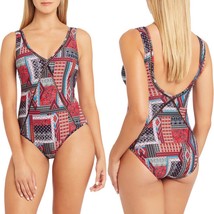 NEW Sea Level Arielle V Front &amp; Back Multi Fit One-Piece Swimsuit Sz 8 Night Sky - £50.61 GBP