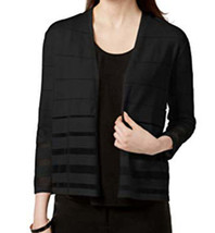Alfani Womens Shadow Striped Cardigan Color Deep Black Size S - £66.95 GBP